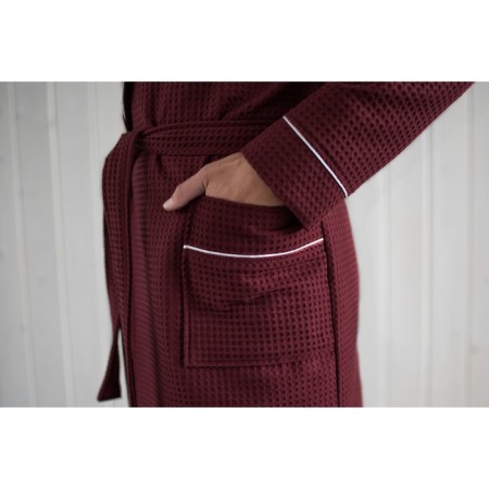Male dressing gown, shalka+kant, size 58, brick color, waffle-2