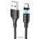Hoco X52, microUSB cable - USB, magnetic connector, only charging, 2.4 A, 1 m, black