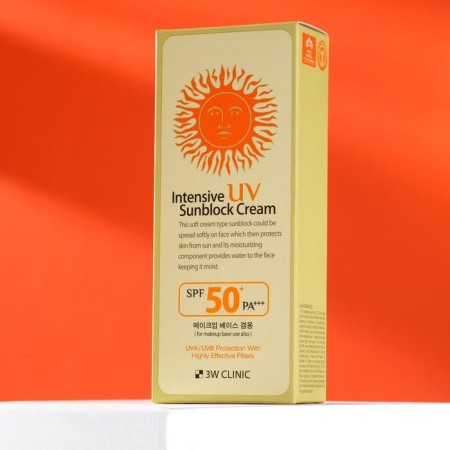 Intensive facial sunscreen 3W Clinic Intensive UV Sun Block Cream SPF50+/PA +++, 70 ml-1