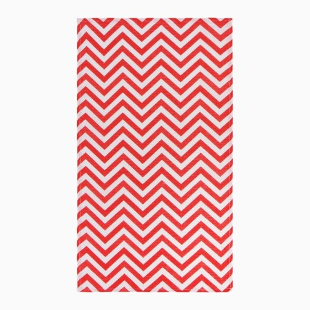 Towel 35x60cm zigzag, red, waffle, 120 g/m2, cotton 100%-1