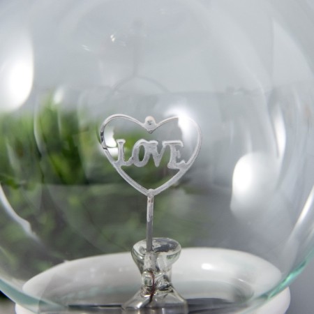 Plasma ball musical "Love" black 12x12x19 cm Risalux-4