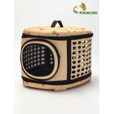 The folding bag is large, the EVA material, 42.5 x 37.5 x 29.5 cm, beige