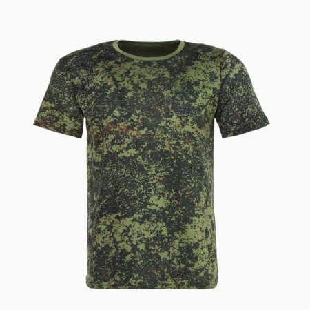 T -shirt male camouflage pixel, green color, size 46-3