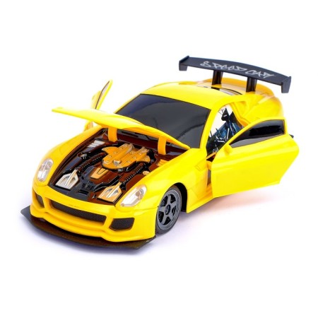 Radio -controlled "Sports" machine, doors and hood open, 1:22, works from batteries, mix-3