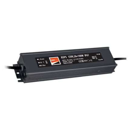 Power supply for LED tape 100W, 8.3A, 12V, IP67, BSPS, Jazzway, 3329280A