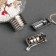 A set of Christmas tree balls "Tinsel Stars" 3 pcs., Battery, 5 LED, glow white glow