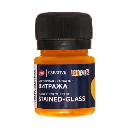 Glass paint stained glass ZHK Decola, 20 ml, yellow, 4226211-2