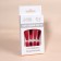 Patch nails, 12 pcs, with adhesive plates, ballerina shape, matte/chrome, burgundy/red color