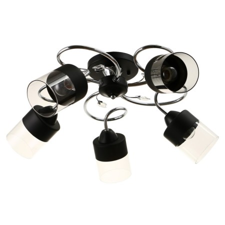 Junik chandelier 5he27 40W black-chromium 63x63x23 cm Bayerlux