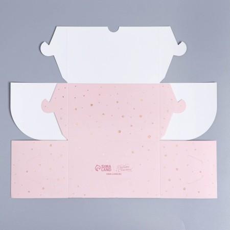 Capcake box, confectionery packaging with a window, 2 cells, "flowers", 16 x 10 x 10 cm-6