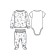 A set for a boy PlayTode: body, blouse, slider, height 56 ​​cm