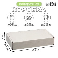 Self -charged box, white, 26.5 x 16.5 x 5 cm
