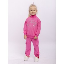 Sweatshirt for girls, height 140 cm, pink color