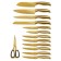 Lenardi knife set, on a stand, 13 items