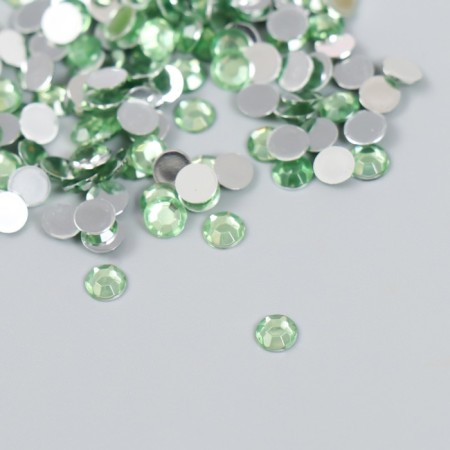 Decor for creativity in the bottle "Rhinas. Light green" set 500 pcs d = 0.5 cm 7x2x2 cm-1