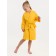 Waffle children's robe "kimono", size 30, yellow color