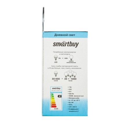 Smartbuy, E27, G45, 7 W, 4000 K, daylight white light lamp-3