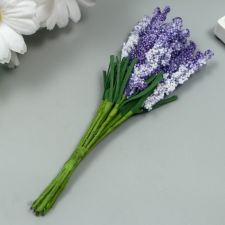 Decor for creativity "Ivan Tea" 1 bouquet = 10 flowers purple 1.5x14 cm-1