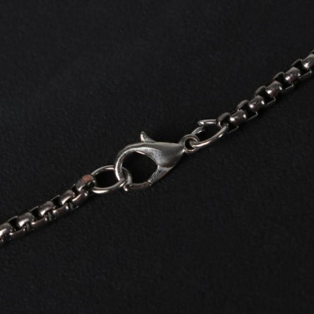 Pompeii-Pompey pendant compass, black color in silver, 70 cm-2