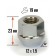 Wheel nut 12 × 1.5 turnkey 19 mm, cone, open, chrome, packing 20 pcs
