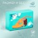 Sangh Flowers yoga block, 23x15x8 cm, turquoise color