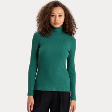 Turtleneck female, color dark green size 50 (xl)