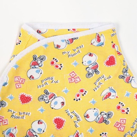 Velcro diaper, height is 50-62 cm, culinary, yellow color, print mix-2