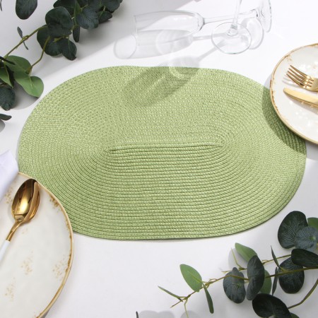 Serving napkin "Oval", central-green, 45*30 cm-1
