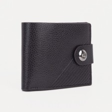 Male purse for magnet, for bills, for cards, for coins, dark brown color