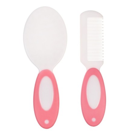 A set of combs with nylon bristles m & in, pink color-6