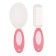 A set of combs with nylon bristles m & in, pink color