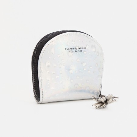 Women's wallet with lightning, silver color