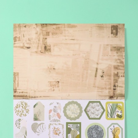 Stickers in the book "Classic and Watercolor" + 3 backgrounds 20.7x14.2 cm-12