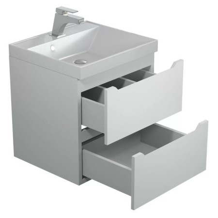Tumbling under the Uperwood Tanos sink, suspended, 50 cm, white-5