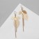 Earrings hanging "leaves" autumn, color gold, 10.5 cm