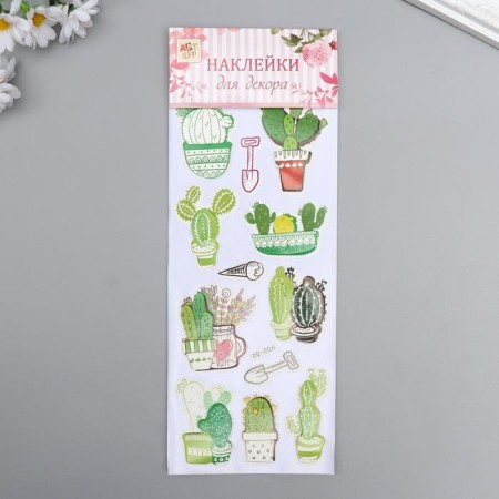 Stick Paper "Cacti in pots" 28.5x10.5 cm