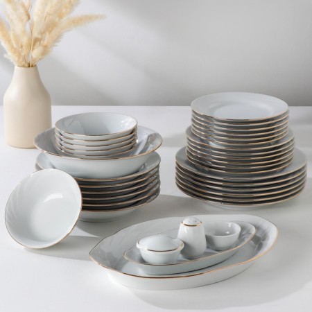 Service table porcelain "Dove", 36 items, 4 types of plates