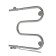 Electric towel "Sanprise" M-shaped, 500x500 mm, side connection, chromium