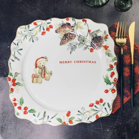 Set of plates Lenardi "New Year", size 27x27 cm, 6 pcs