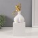 Polystone souvenir "Girl in a white overalls" White with gold 9x9.5x26 cm