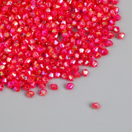 Beads for creativity Plastic "Rhombus Crystal Hologography Fuchsia" set 20 grams 0.4x0.4 cm-1