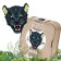 Wooden, curly puzzle EWA "Black Panther", 42x38 cm