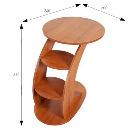 Commercial Stealth table, 500x760x670, walnut-1