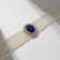 Choker-Coker "luxury" pearl, blue in gold, 30.5 cm