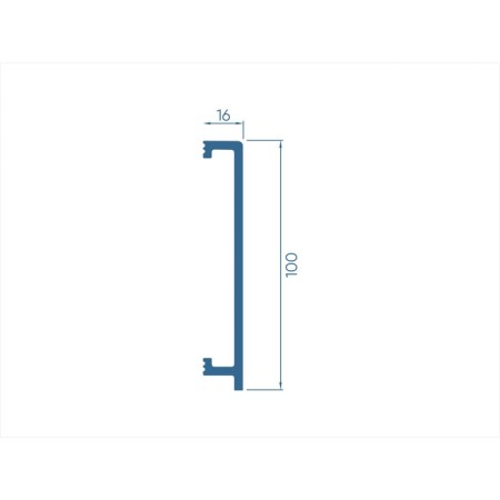 Skirting shock -resistant white 100x16x2000mm-1