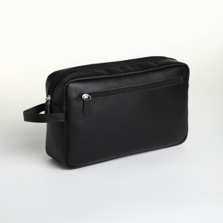 Lightning cosmetic bag, Textura, 2 external pockets, black color-3