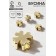 Bus-undergraduate Rod "Clover", 5 × 5 mm, D (HB) = 2mm, (set 10 pcs.), Color gold