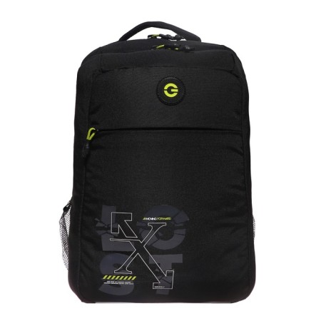 School backpack, 39 x 26 x 19 cm, Grizzly, ergonomic back, laptop department, black-2