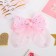 Hair gum "Bow Lily with sparkles" 10x8 cm, pink