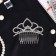 Hair diadem "Medea" heart grace, 8.5 × 7 cm, silver
